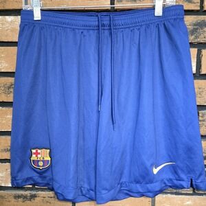 NIKE FC BARCELONA HOME FOOTBALL SOCCER SHORTS 2019/2020 BLUE SIZE MENS XL